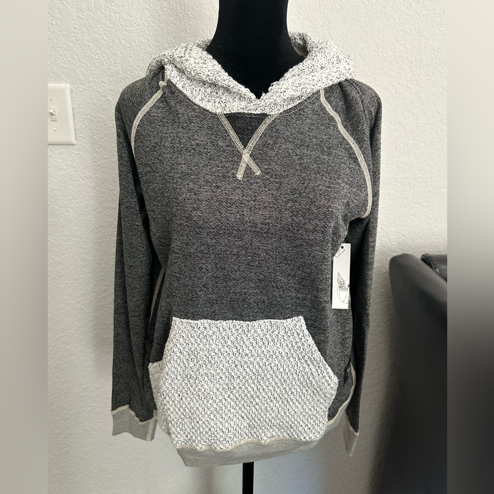 Kinetix Casual Luxury pullover hoodie sweater long sleeve top women size S NWT